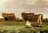 Painting of the Royal Navy dating from the 1780s