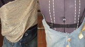 Denim top with...