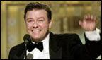 Ricky Gervais recieves his Golden Globe