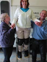 Jane walks tall!