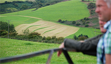 Derek and Bob looking at the Medieval field system