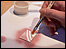 Enamel applied to a copper panel