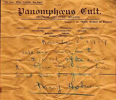 Panomphaeus Cult letter