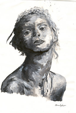 Black and white portrait