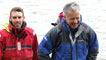 Derek Brockway and walking guide Matthew Lipton