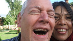 Toby Churchill laughing