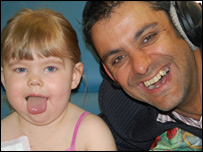 Phil Upton with a kidney patient