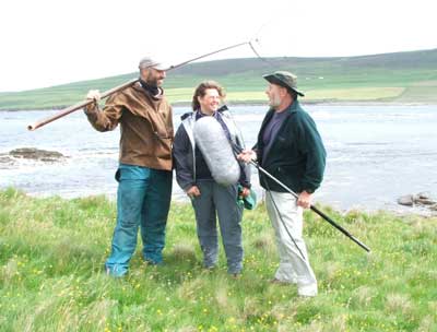 Lionel Beth Scott and Paul thompson on Orkney