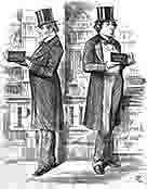 Punch cartoon of Gladstone and Disraeli