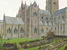 Illustration showing Malmesbury Abbey before the Reformation