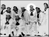 Eddie Waring appearing on the Morecambe and Wise Christmas Show in 1977