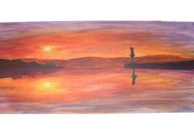 sunset painting