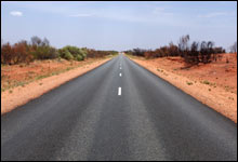 A highway in the Australian outback