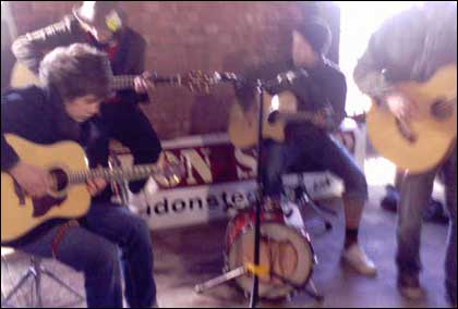 Brandon Steet playing in a multistorey car park