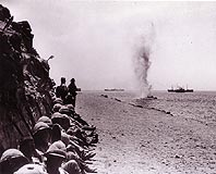 Allied troops sheltering from Turkish shelling