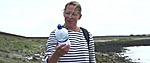 Nicola White searching for messages in bottles