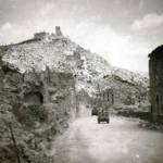 Monte Cassino, Italy the ruin of the monastery can be seen at the top of the hill. Monte Cassino, Italy the ruin of the monastery can be seen at the top of the hill.