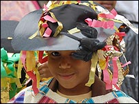 A boy in the carnival parade