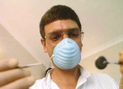 A dentist with his tools