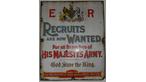 Enamel recruitment sign Edward VII