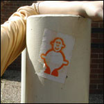Mark's sticker and Mark (out of shot)