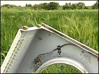 Rubbish dumped in a field