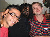 Seu Jorge, Sam and Miguel after the show