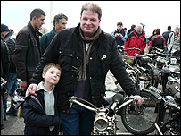 BBC Leicester's Ben Jackson and his son, Kit