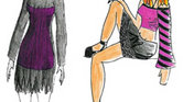Pink and black...