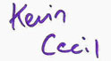 Kevin Cecil's signature
