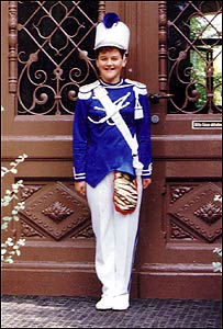 Emma in her majorette costume