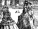 Black and white picture showing the coronation of Charles II