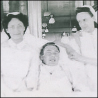Ruth (left) during her nursing years
