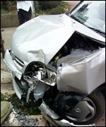 crashed car