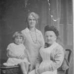 Great Grandmother Mary Reade (in her Midwife apron and hat), Grandma and me… taken by Robert W. Morris and son, Cathedral Studios, Chester,1926