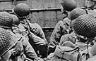 Photograph of American troops about to land on the beaches on D-Day