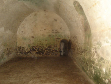 Interior of a dungeon in Elmina Castle