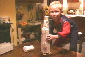 Edward builds a rocket