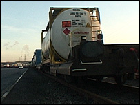 Chemical containers on Teesside
