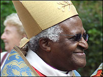 Archbishop Desmond Tutu in the procession