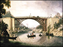 William Williams's painting of the Iron Bridge