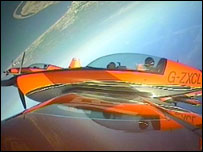 One of the Blade planes in the sky