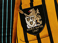 A blazer showing rowing colours