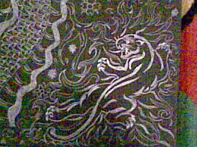 Panther with flames