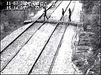 Trespassers on railway line
