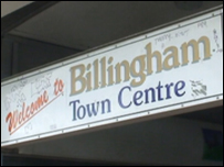 Billingham town centre sign
