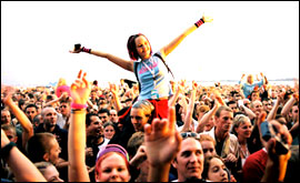 Creamfields crowds.