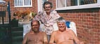 Peter with his mum and brother