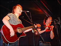The Displacements playing a live