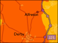 Alfreton location map